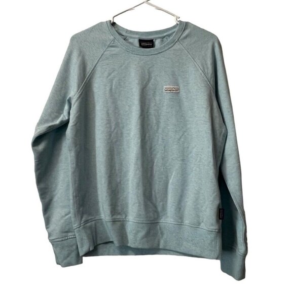 Patagonia Tops - Patagonia Women Organic Cotton Crewneck Sweatshirt Blue Size Small Preppy Hiking